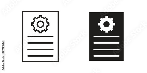 Job description icon on white background. Stock vector icon