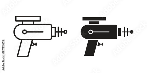 Laser gun icon on white background. Stock vector icon