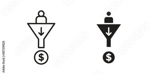 Lead generation icon on white background. Stock vector icon