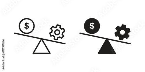 Leverage icon on white background. Stock vector icon