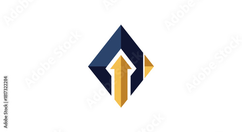 Abstract Geometric Arrow Ascending: A Dynamic Visual Representation of Growth and Progress