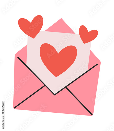 Greeting envelop Valentines day sticker