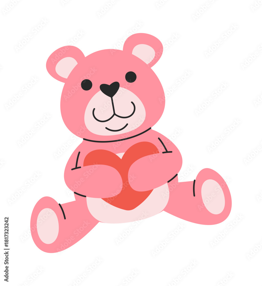 Fototapeta premium Cute Valentines day teddy bear
