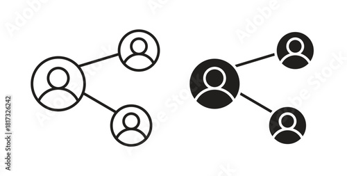 Network icons, vector symbols. filled flat sign