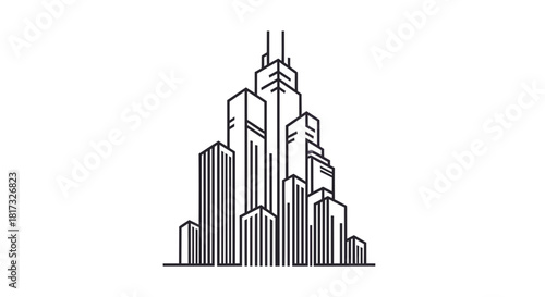 Abstract Geometric Cityscape Illustration For Modern Design And Corporate Branding