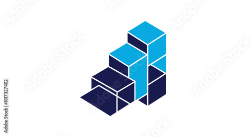 Abstract Geometric Composition Representing Growth, Progress, And Forward Movement Visual