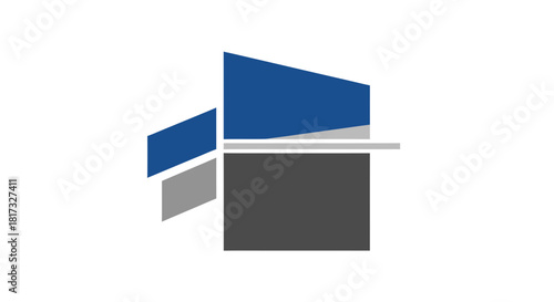 Abstract Geometric Composition Representing Modern Architectural Concepts and Design