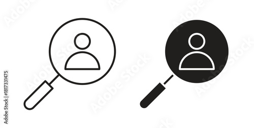 Recruitment icons, vector symbols. filled flat sign