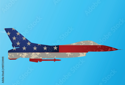 Eagle fighter jet plane taking off during exercise