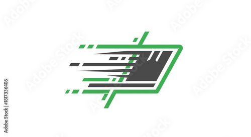 Abstract Geometric Design Representing Speed, Efficiency, and Modern Technological Concepts