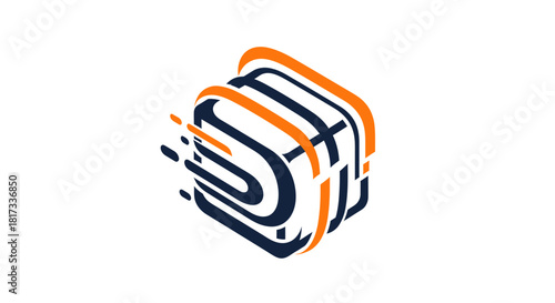 Abstract Geometric Design with Dynamic Lines and Speedy Effect in Modern Style