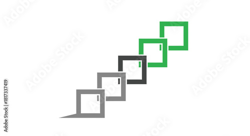 Abstract Geometric Doors Representing Progress and Business Opportunities