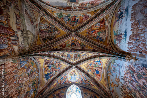 Tableau sur toile Chapel of the Madonna di San Brizio Ceiling - Orvieto, Italy