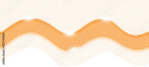 Orange Wavy Halftone Vector Background for Creative Website Headers, Soft Branding Overlays, Modern Product Packaging, Warm Graphic Layouts