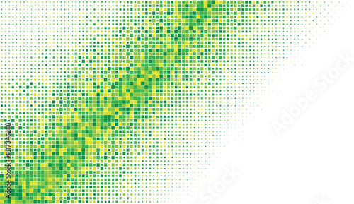 Green Yellow Diagonal Halftone Vector Background for Eco Branding, Fresh Website Headers, Organic Marketing Layouts, Modern Abstract Graphic Use