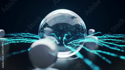 Web Meeting: Connected Digital Avatars Stream Data in a Pulsating Virtual Conference Hub.