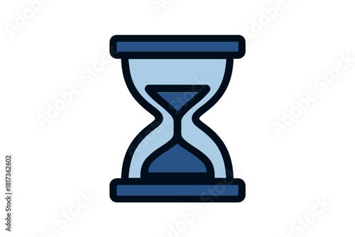 Simple hourglass sand timer icon symbolizing time passage and waiting period