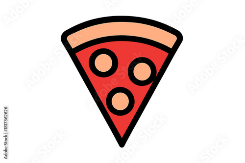 Single slice of classic Italian pizza with tomato sauce, melted cheese, and pepperoni