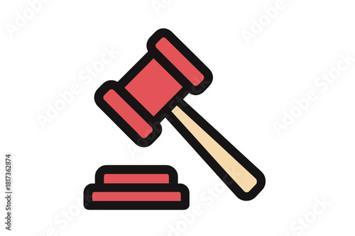 Wooden judge's gavel and striking block representing legal authority and final judgment