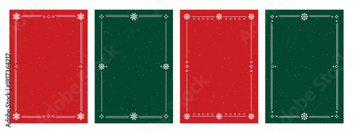 Christmas vector snowflake frame set with snowy texture for holiday card, greeting, invitation, winter sale, new year celebration, festive design, background, banner