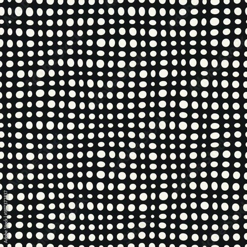 Vector seamless pattern. Modern spotted texture. Repeating, abstract background with dots. Graphic simple spots. Can be used as a swatch in Illustrator.