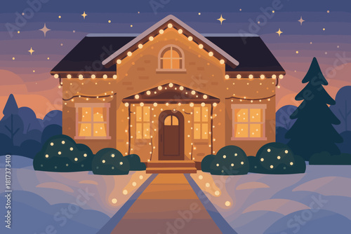 Illustration colorful night glow between festive children sparkles vector contrast decorations tree