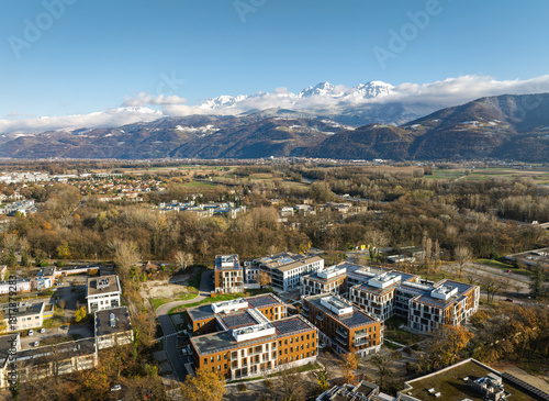 Panorama de la vallée du Grésivaudan observée depuis la ville de Meylan