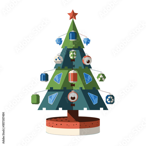 Elevated Home Security and Architectural Privacy Solution Vector Element
