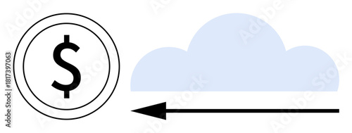 Financial transaction concept. Cloud computing facilitating financial transactions through secure, efficient data processing. Financial transaction via cloud storage and technology. Applicable to