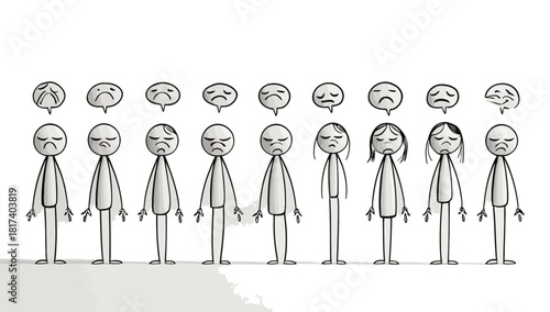 Group of business people in various poses vector illustration