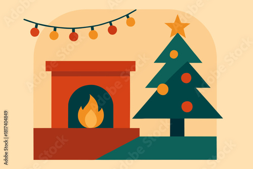 Modern illustration vector holiday mood abstract lights depiction geometric decor interior