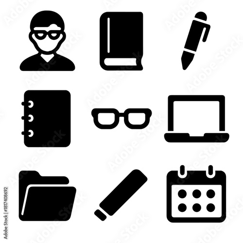 Office icons: productivity essentials for modern workspaces