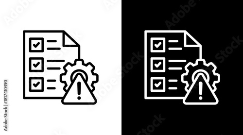 Risk Management With Icon Set Design