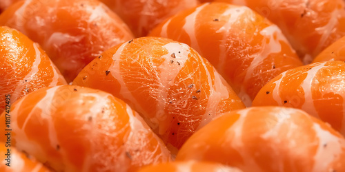 Salmon Nigiri Sushi Close-Up