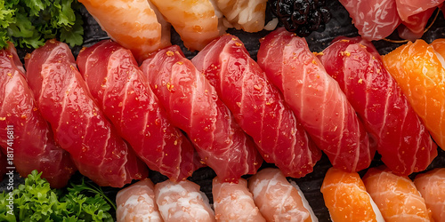 Colorful Sushi Assortment