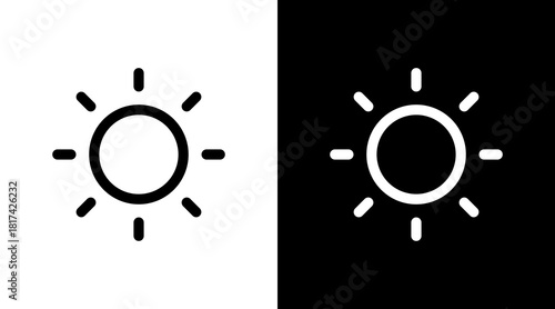 Brightness With Icon Set Design