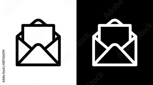 Email With Icon Set Design