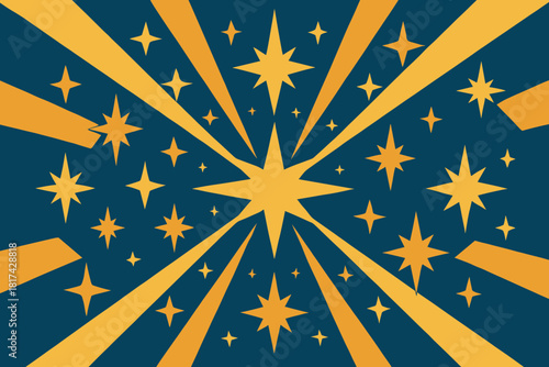 Abstract light illustration evoking connection radiant beauty vector design clean geometric starburst