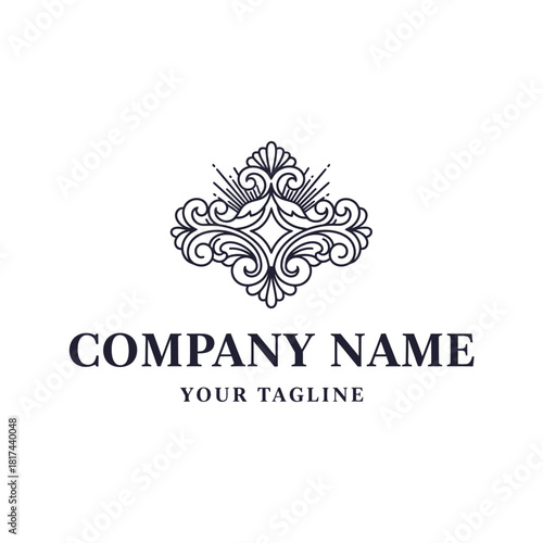 Elegant Ornate Flourish Design for Company Branding.