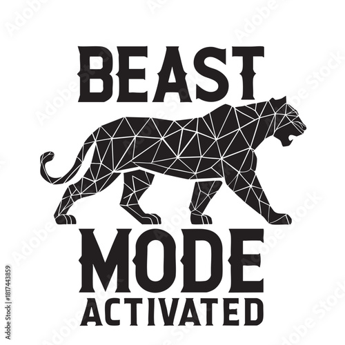 Beast Mode Activated Vector Illustration