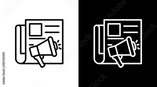 Press Release With Icon Set Design