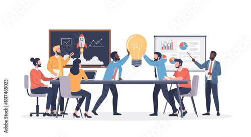 Vector illustration set depicting a woman's remote work routine, including online meetings, focused tasks, and work-life balance