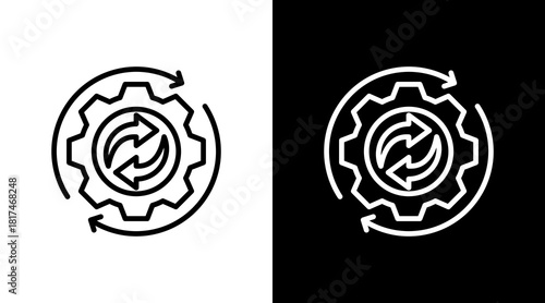 Process With Icon Set Design