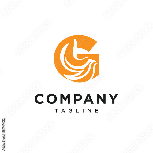 Letter G Fire Bird Logo Icon Vector