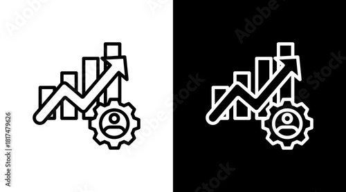 Employee Productivity With Icon Set Design