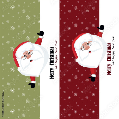 Santa Claus design for a Christmas card.