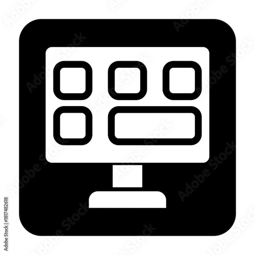 Technology ector, clip art, and symbol. Flat design of  technology concept and simple design
