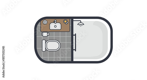 bathroom interior design featuring a sink toilet and shower area in a modern layout perfect for showcasing contemporary home renovation projects.