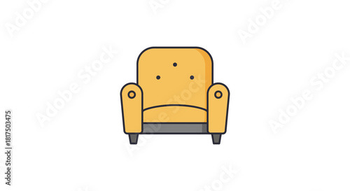 comfy armchair illustration a cozy seat design perfect for interior design projects and promoting relaxation in a modern minimalist style