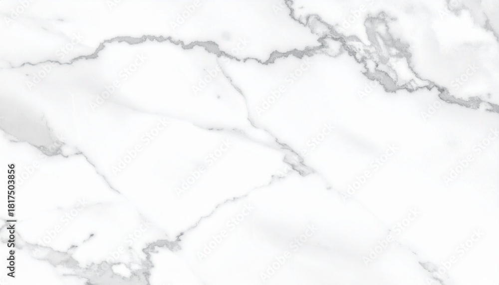 Obraz premium White marble surface with elegant grey veins, a natural stone texture background.